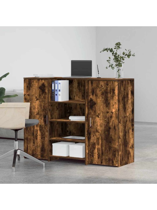 Vastuvõtulaud, suitsutatud tamm, 135x50x103,5 cm, tehispuit