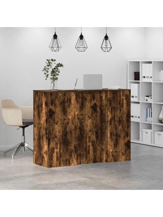 Vastuvõtulaud, suitsutatud tamm, 135x50x103,5 cm, tehispuit