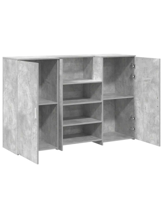 Vastuvõtulaud, betoonhall, 155x50x103,5 cm, tehispuit
