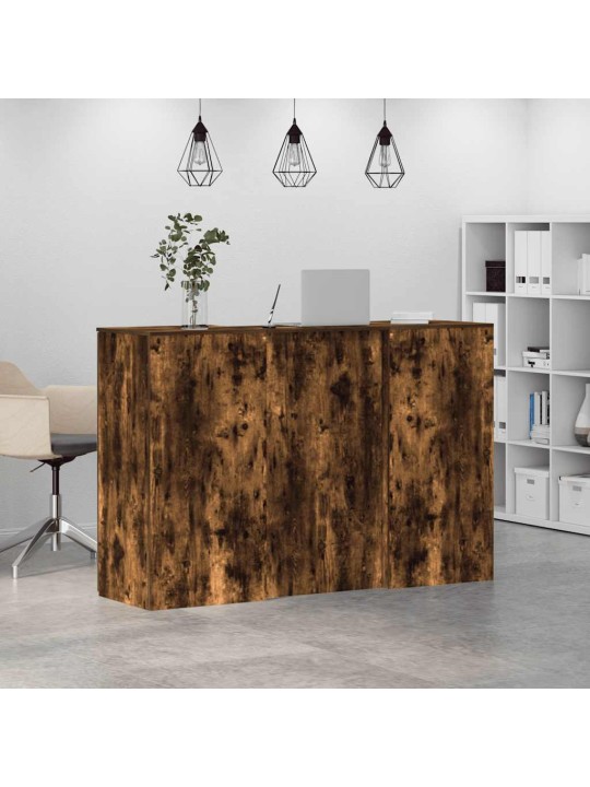 Vastuvõtulaud, suitsutatud tamm, 155x50x103,5 cm, tehispuit