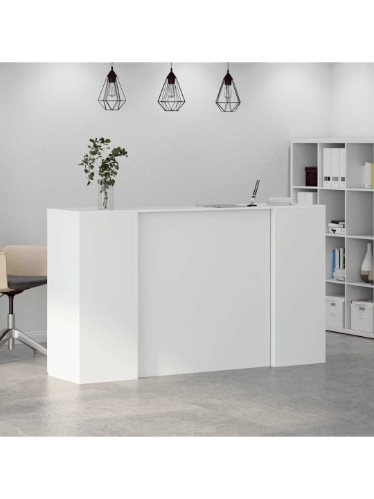 Vastuvõtulaud valge 180x50x103,5 cm engineered wood