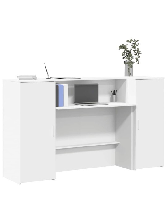Vastuvõtulaud valge 180x50x103,5 cm engineered wood