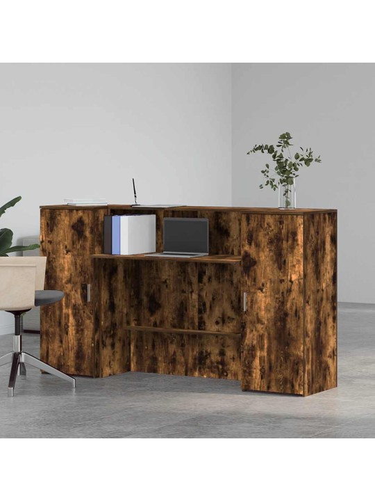 Vastuvõtulaud, suitsutatud tamm, 180x50x103,5 cm, tehispuit