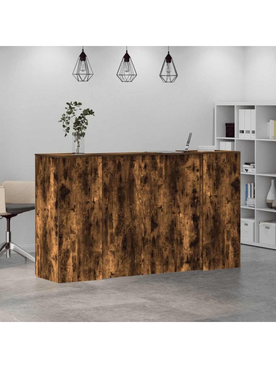 Vastuvõtulaud, suitsutatud tamm, 180x50x103,5 cm, tehispuit
