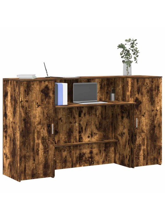 Vastuvõtulaud, suitsutatud tamm, 180x50x103,5 cm, tehispuit