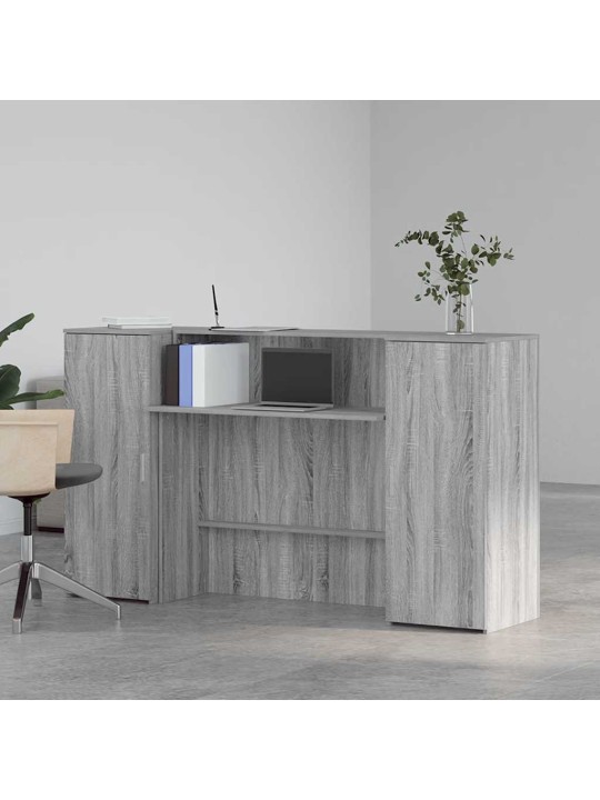 Vastuvõtulaud, hall sonoma tamm, 180x50x103,5 cm, tehispuit