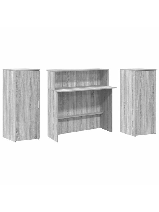 Vastuvõtulaud, hall sonoma tamm, 180x50x103,5 cm, tehispuit