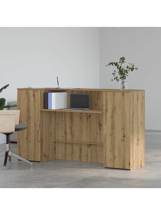 Vastuvõtulaud, käsitöötamm, 180x50x103,5 cm, tehispuit