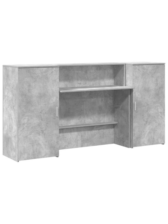 Vastuvõtulaud, betoonhall, 200x50x103,5 cm, tehispuit