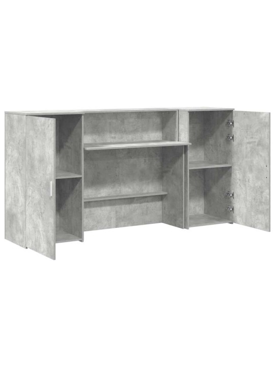 Vastuvõtulaud, betoonhall, 200x50x103,5 cm, tehispuit