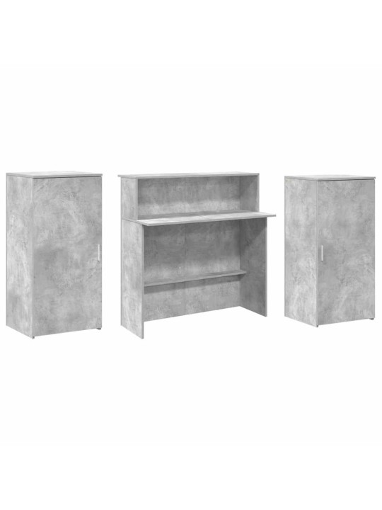 Vastuvõtulaud, betoonhall, 200x50x103,5 cm, tehispuit