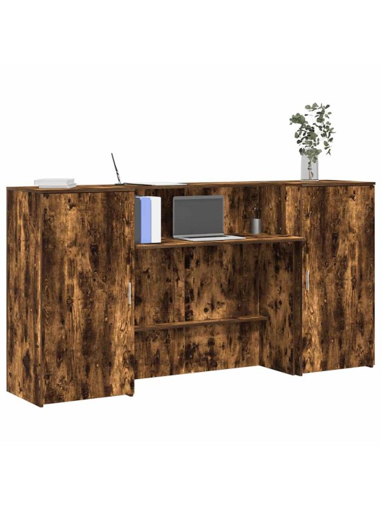 Vastuvõtulaud, suitsutatud tamm, 200x50x103,5 cm, tehispuit