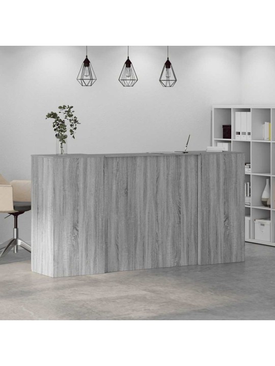 Vastuvõtulaud, hall sonoma tamm, 200x50x103,5 cm, tehispuit
