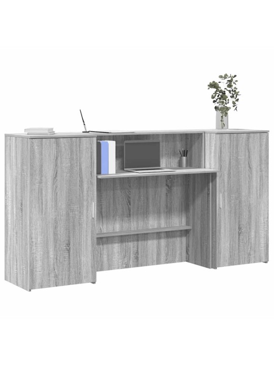 Vastuvõtulaud, hall sonoma tamm, 200x50x103,5 cm, tehispuit