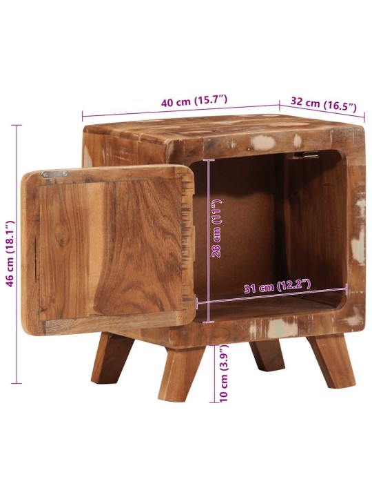 ÖÖKAPP 2 TK 40X32X46 CM TAASKASUTATUD TÄISPUIT