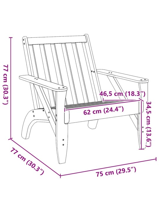 AED ADIRONDACK TOOL, VAHAPRUUN, 75X77X77 CM, MÄNNIPUIT