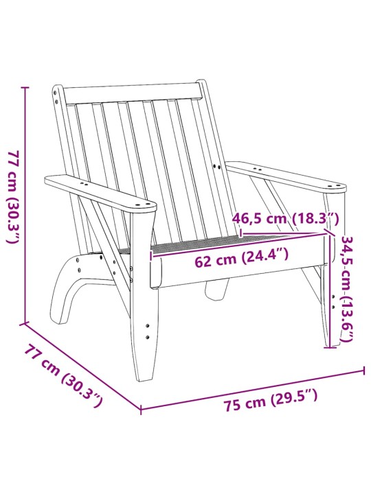 AED ADIRONDACK TOOLID 2 TK, VALGE, 75X77X77 CM, MÄNNIPUIT