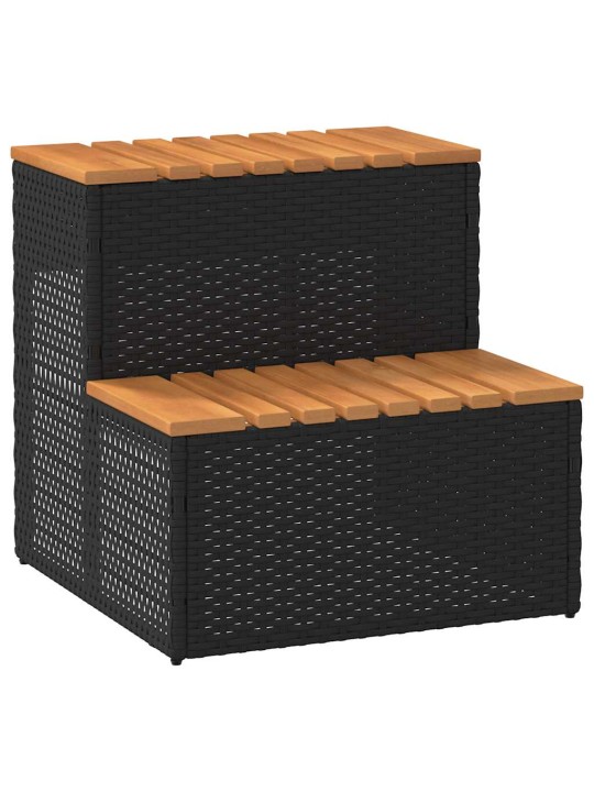 MULLIVANN STEP BLACK 50X50X50,5 CM POLÜROTANGIST JA AKAATSIAST