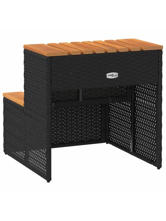 MULLIVANN STEP BLACK 50X50X50,5 CM POLÜROTANGIST JA AKAATSIAST