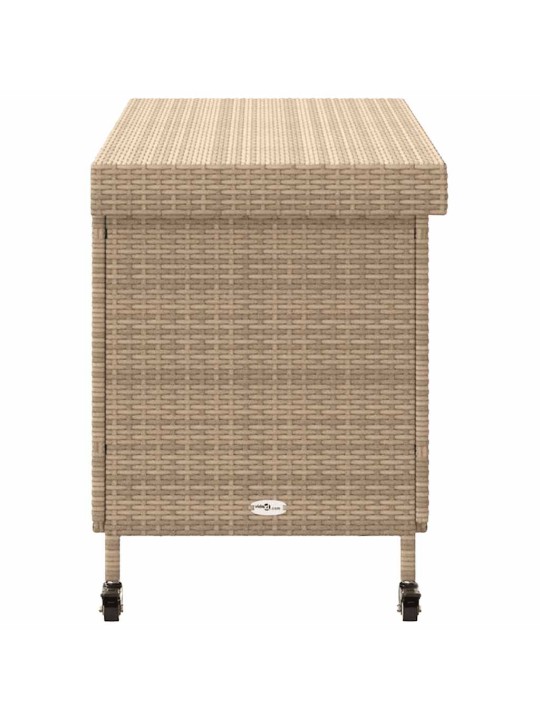 RATASTEGA AIAHOIUKAST SEGATUD BEEŽ 110X55X73 CM POLÜROTANGIST