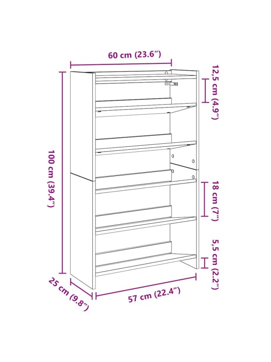 Kingariiul, hall sonoma tamm, 60 x 25 x 100 cm, tehispuit