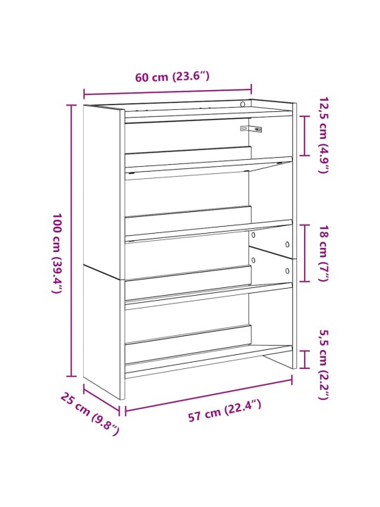 Kingariiul, suitsutatud tamm, 80 x 25 x 61,5 cm, tehispuit