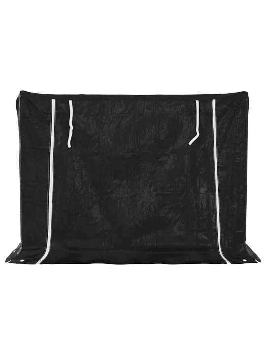 KÜTTEPUUDE RIIUL VIHMAKATTEGA 151X60,5X110,5 CM TSINGITUD TERAS