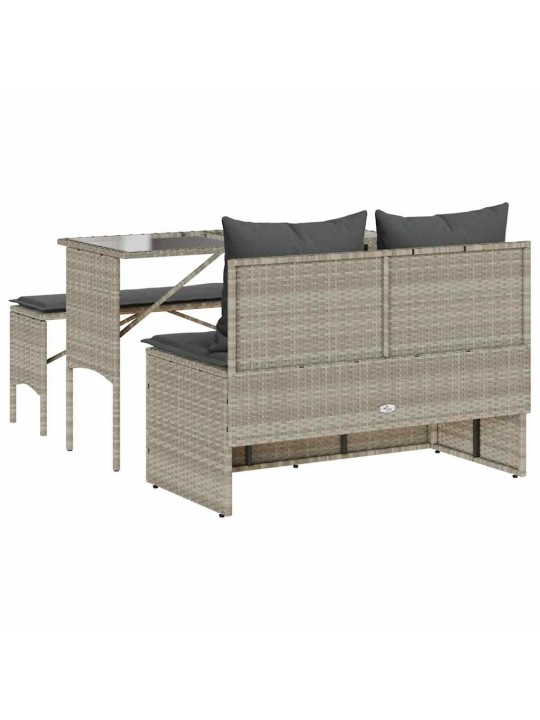 3-OSALINE AIAMÖÖBLI KOMPLEKT PATJADEGA, HELEHALL, POLÜROTANG