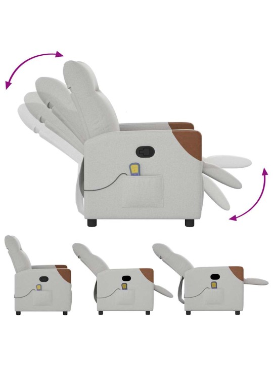 MASSAGE RECLINER TOOL CLOUD GREY FABRIC