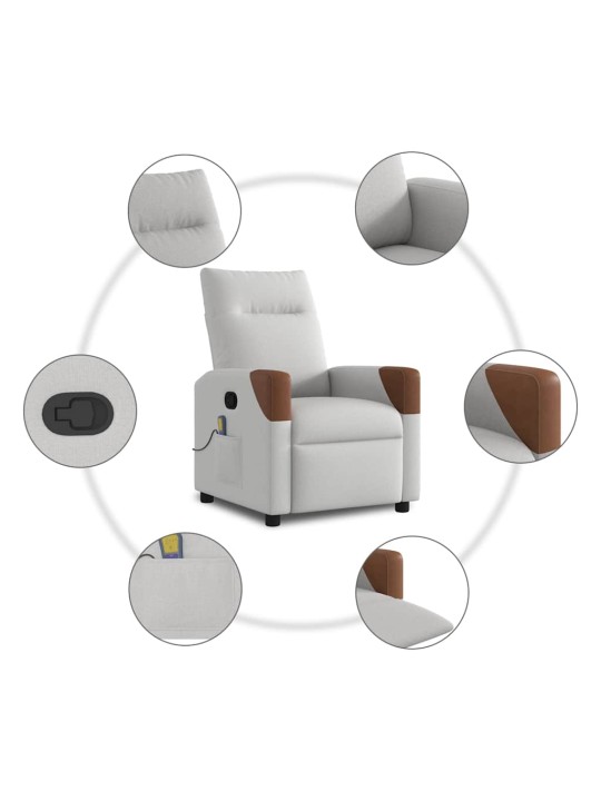 MASSAGE RECLINER TOOL CLOUD GREY FABRIC