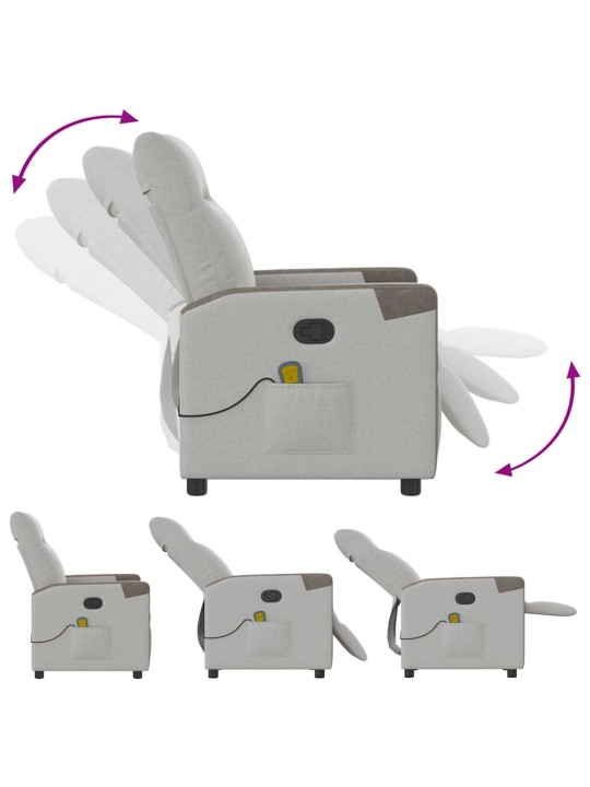 MASSAGE RECLINER TOOL CLOUD GREY FABRIC