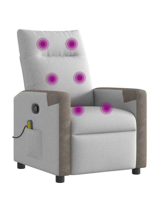 MASSAGE RECLINER TOOL CLOUD GREY FABRIC