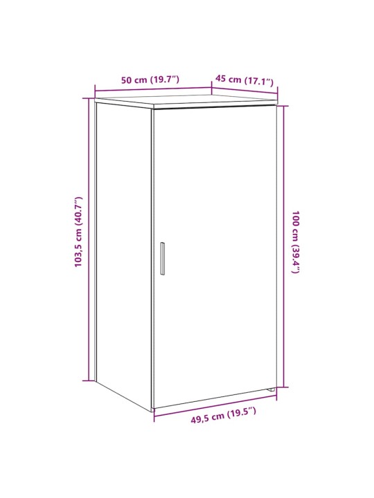 HOIUKAPP, PRUUN TAMM, 50X45X103,5 CM TEHISPUIT