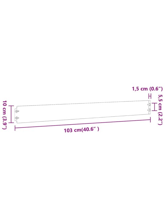 MURUÄÄRED 10 TK 10X103 CM ROOSTEVABA TERAS