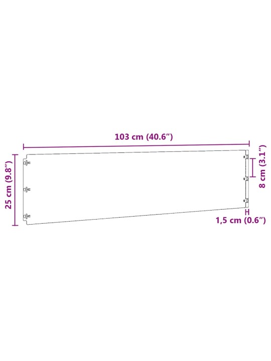 MURUÄÄRED 10 TK VALGE 25X103 CM KÜLMVALTSITUD TERAS