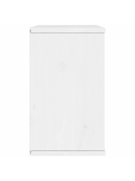 TELERIKAPP SAHTLIGA “ODDA” VALGE 79X24X40 CM TÄISPUIDUST MÄND