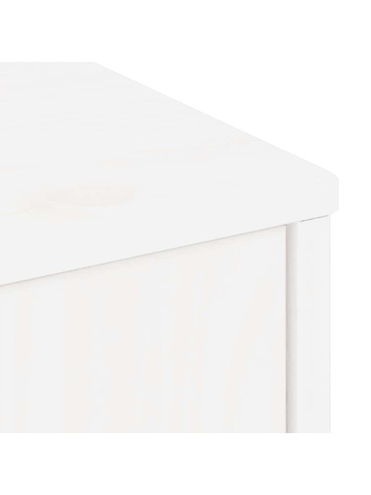 TELERIKAPP SAHTLIGA “ODDA” VALGE 79X24X40 CM TÄISPUIDUST MÄND