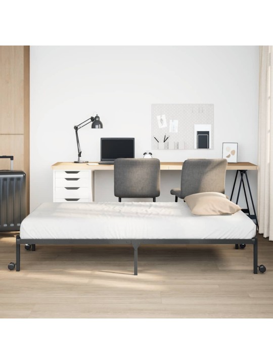 VOODIRAAM ILMA MADRATSITA KOKKUPANDAV MUST 75X190 CM TERASEST