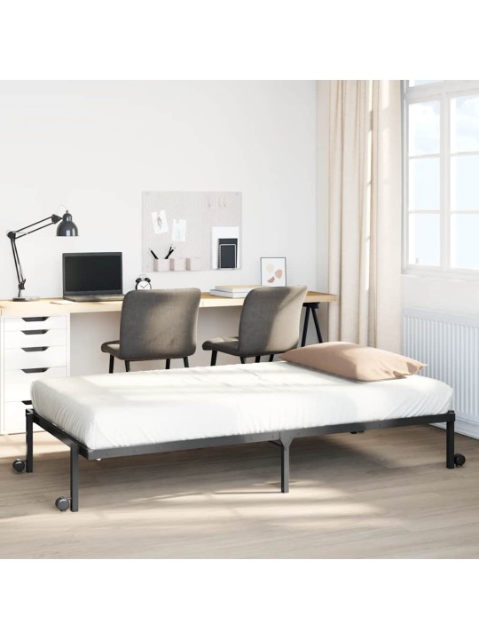 VOODIRAAM ILMA MADRATSITA KOKKUPANDAV MUST 75X190 CM TERASEST