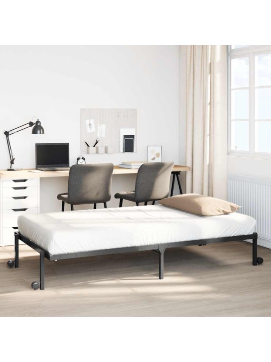 VOODIRAAM ILMA MADRATSITA KOKKUPANDAV MUST 80X200 CM TERASEST