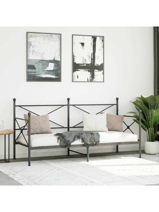 PÄEVAVOODI ILMA MADRATSITA MUST 80X200 CM TERAS