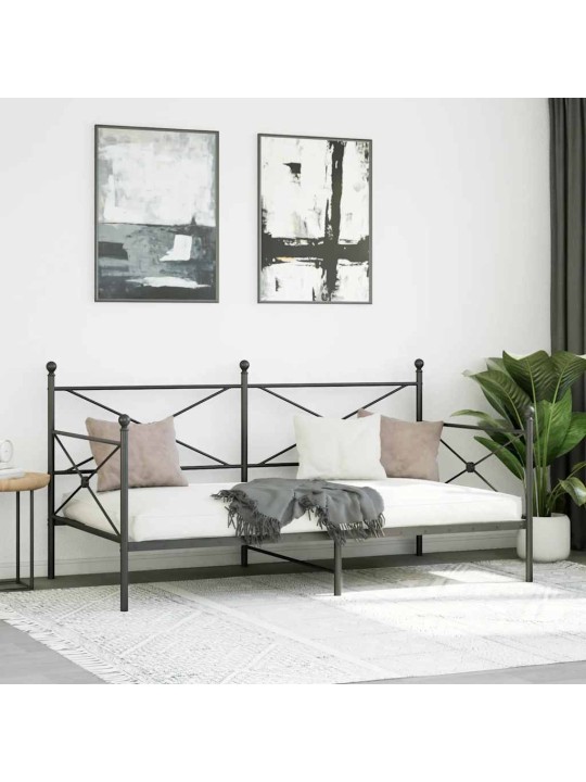 PÄEVAVOODI ILMA MADRATSITA MUST 100X200 CM TERAS