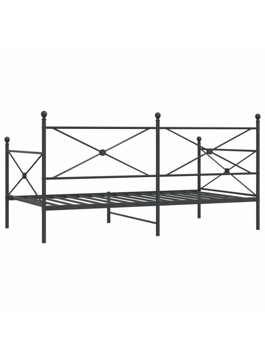 PÄEVAVOODI ILMA MADRATSITA MUST 100X200 CM TERAS