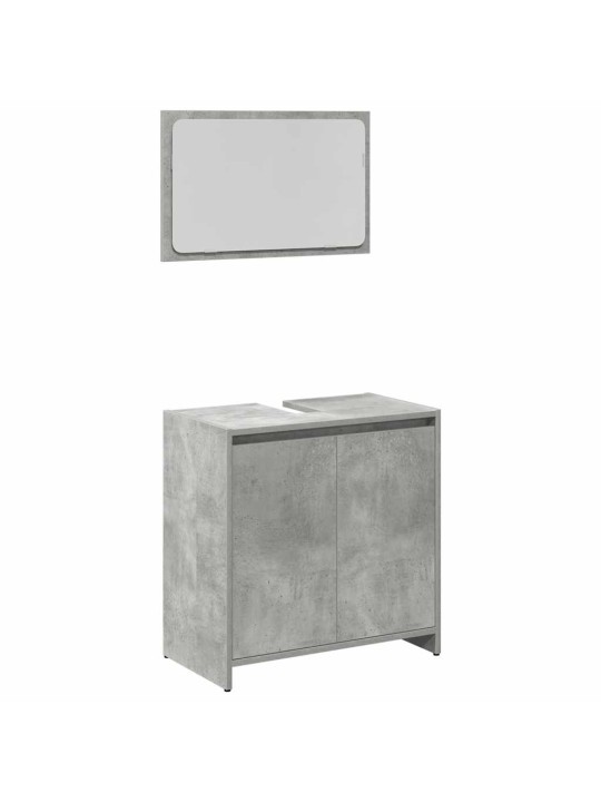 3-OSALINE VANNITOA MÖÖBLIKOMPLEKT, BETOONHALL, TEHISPUIT