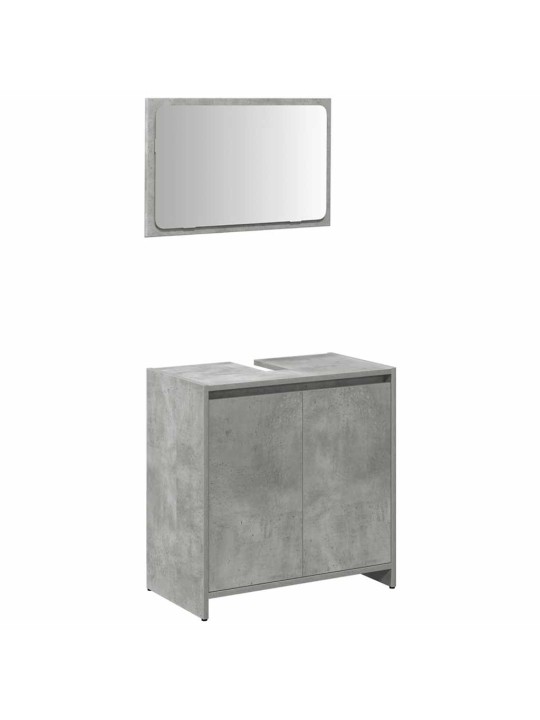 3-OSALINE VANNITOA MÖÖBLIKOMPLEKT, BETOONHALL, TEHISPUIT