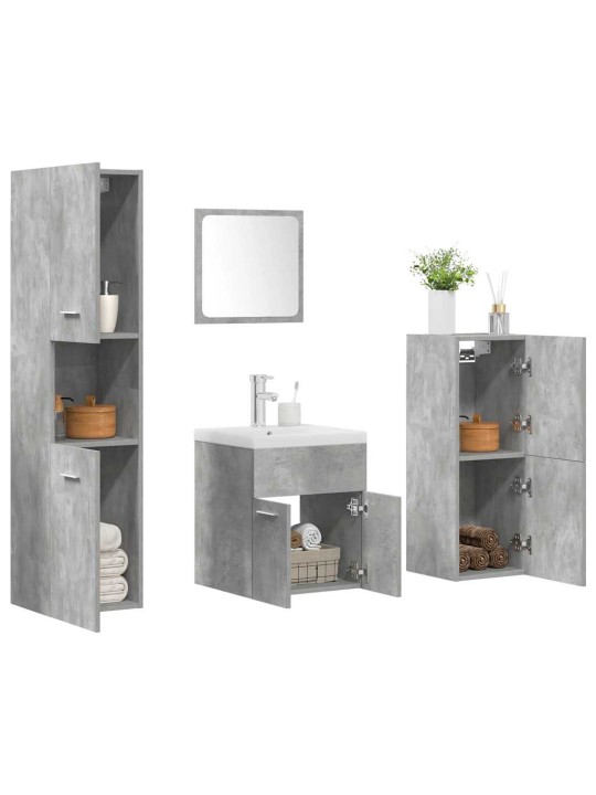 5-OSALINE VANNITOA MÖÖBLIKOMPLEKT, BETOONHALL, TEHISPUIT
