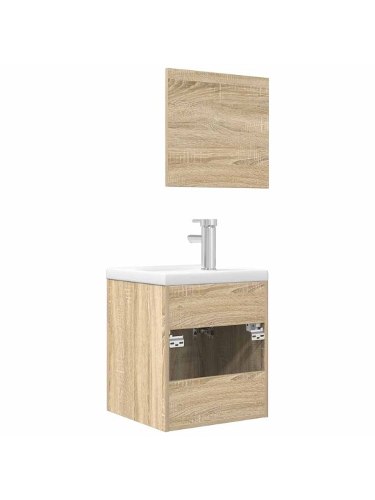 3-OSALINE VANNITOA MÖÖBLIKOMPLEKT, SONOMA TAMM, TEHISPUIT