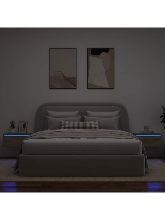 SEINALE KINNITATAVAD ÖÖKAPID LED-TULEDEGA 2 TK, SONOMA TAMM