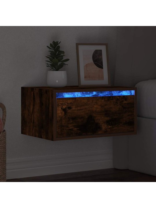 SEINALE KINNITATAV ÖÖKAPP LED-TULEDEGA, SUITSUTATUD TAMM