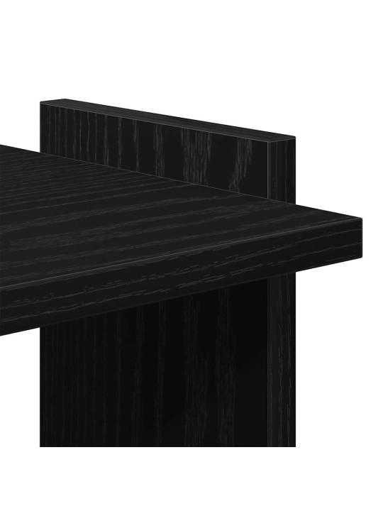 3-KORRUSELINE RAAMATURIIUL, MUST, 60 X 30 X 120 CM, TEHISPUIT